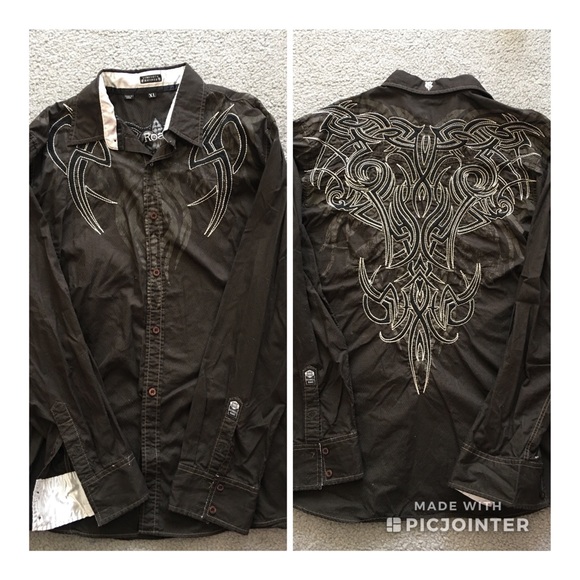 strength refined Other - Strength refined embroidered men shirt